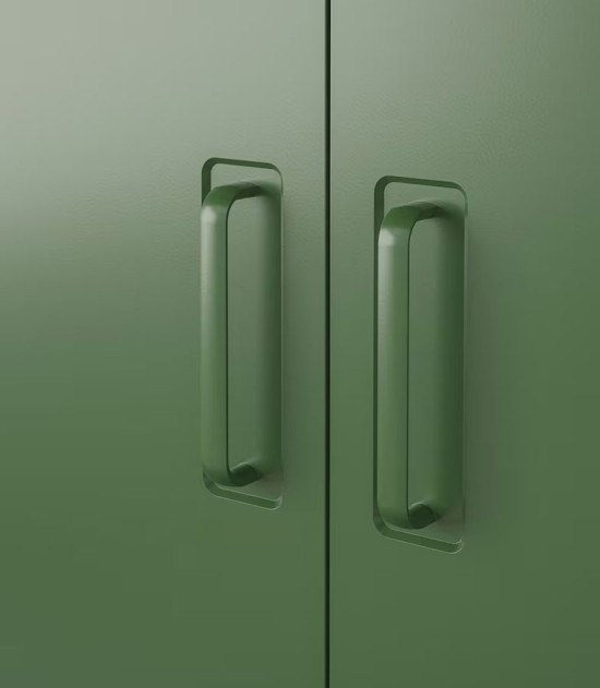 Metal Storage Cabinet with 2 Drawers and 2 Doors