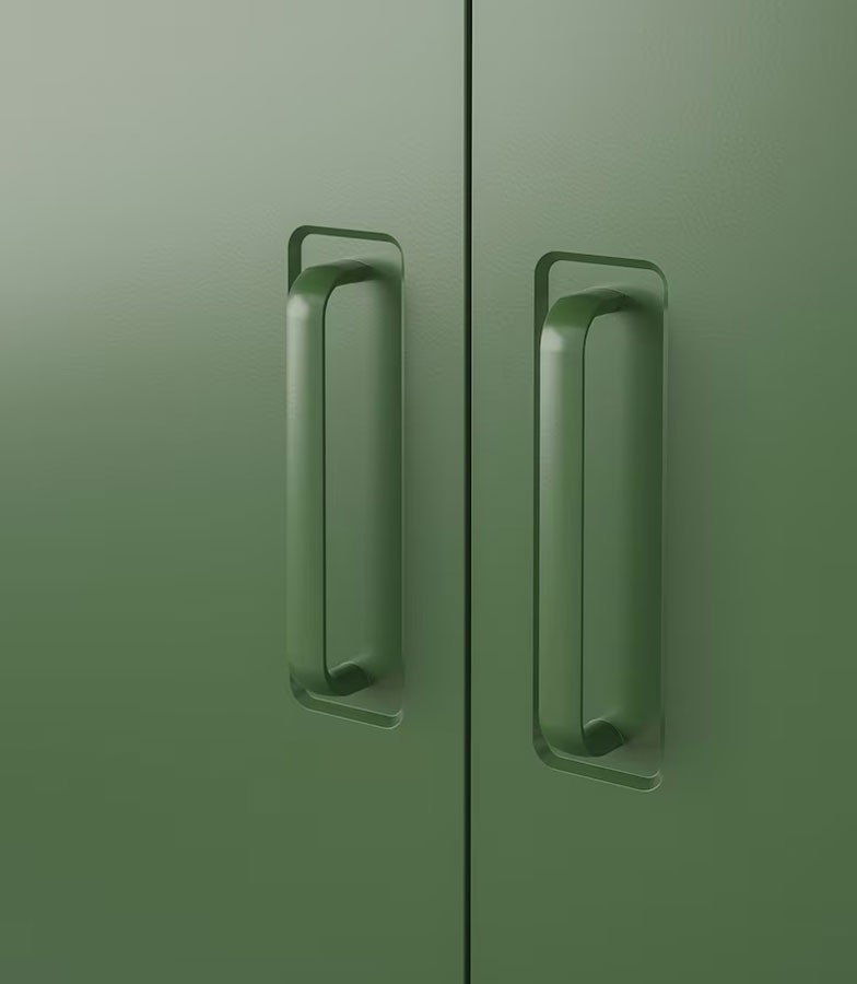 Metal Storage Cabinet with 2 Drawers and 2 Doors