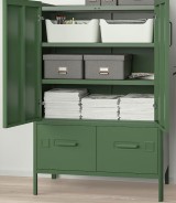 Metal Storage Cabinet with 2 Drawers and 2 Doors