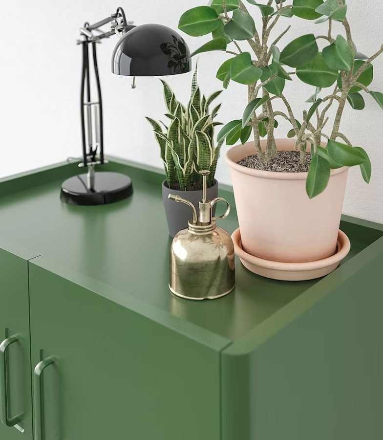 Metal Storage Cabinet with 2 Drawers and 2 Doors