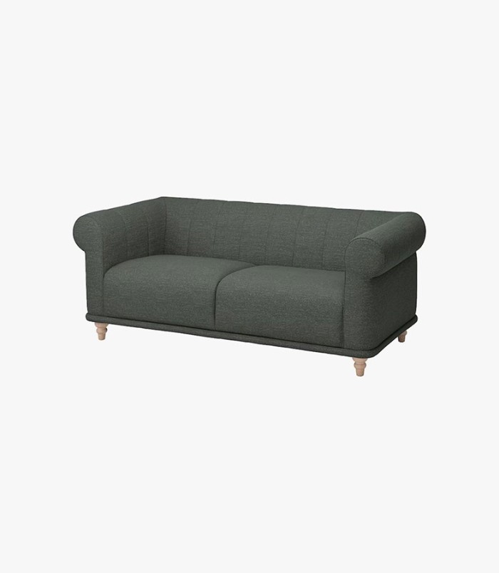 Ikea Viskafors 3 Seater Sofa Lejde/grey/green Birch