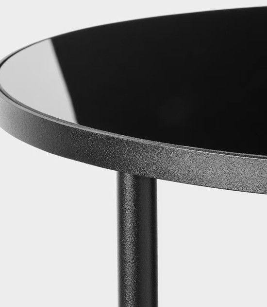 New Mark Impex Side Table, 2 Tiers, Round Tray Table