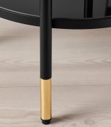 New Mark Impex Side Table, 2 Tiers, Round Tray Table