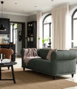 Ikea Viskafors 3 Seater Sofa Lejde/grey/green Birch