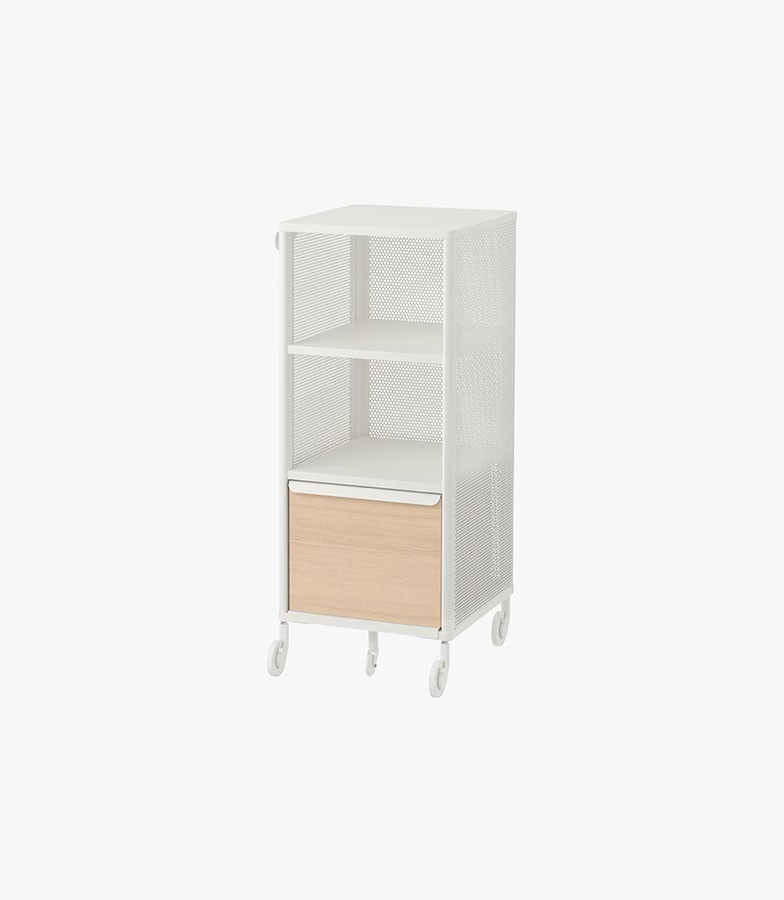 Ikea Bekant Storage Unit with Smart Lock Mesh White