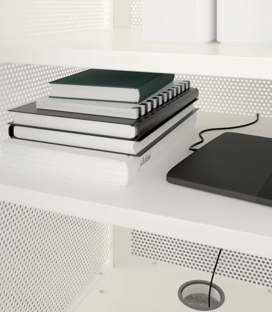 Ikea Bekant Storage Unit with Smart Lock Mesh White