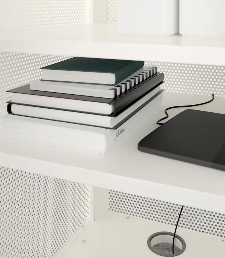 Ikea Bekant Storage Unit with Smart Lock Mesh White