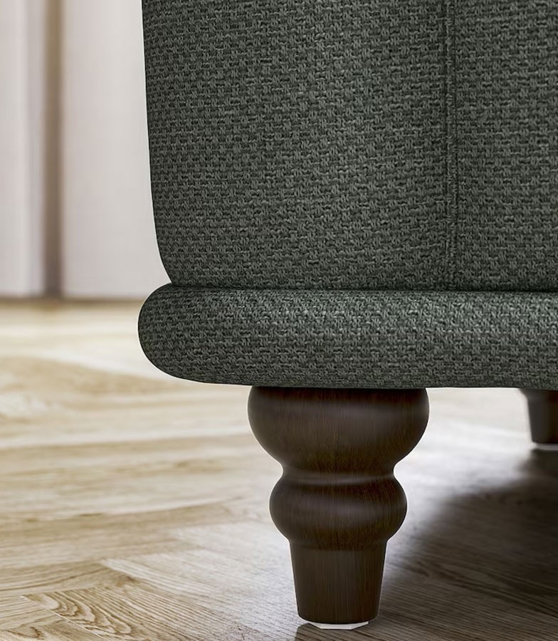 Ikea Viskafors 3 Seater Sofa Lejde/grey/green Birch