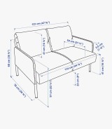 Kmax Fabric Loveseat Sofa Chair for Living Room