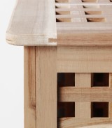 Ikea Hol Acacia Side Table Wooden